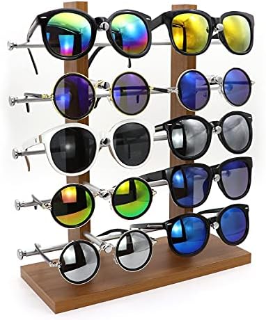 Поставка за показване на Слънчеви очила Sungee Дървена Поставка За Съхранение на Слънчеви Очила-Органайзер за бизнеса, дома