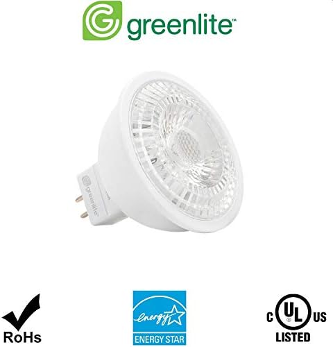 Лампа-прожектор Greenlite LED MR16 GU5.3, 6,5 W (еквивалент на 50 W), с регулируема яркост, дневна светлина 5000 До 520 Лумена,