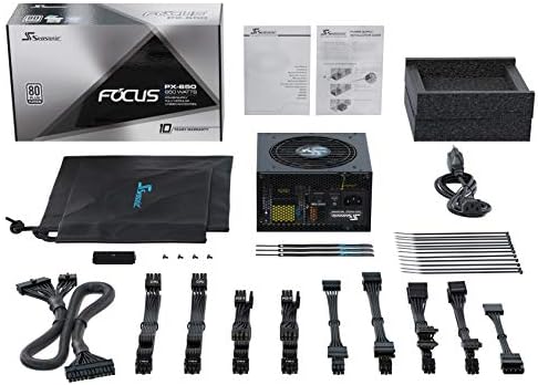 Seasonic Focus PX-650, 650 W 80+ Platinum, напълно модулен, Управление на вентилатор в безвентиляторном, бесшумном