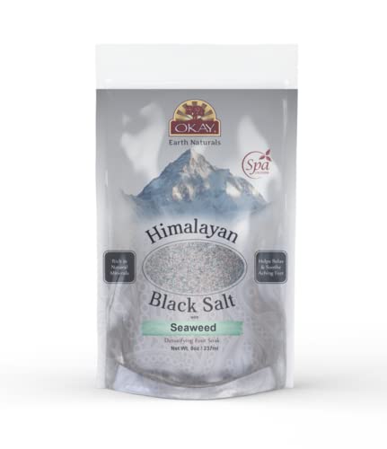 Гималайская Черна сол с успокояващ минерална импрегнирана от морски водорасли Оставя на Краката, Усещане за Пречистване,