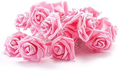 Fantasee led Гирлянди с Розови рози на Батерии за Сватба, Домашно Парти, на Фестивала на Рожден Ден, Декорация на помещения
