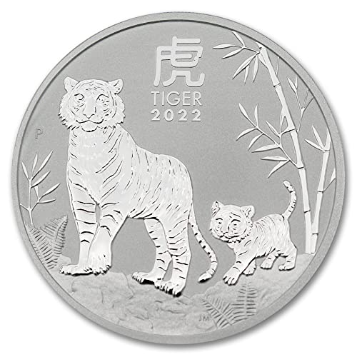 2022 5 грама на Австралийския сребро Годината на Тигъра Официално законно платежно средство на Монетата Брилянт без лечение (БУ в капсула) $8 Продавачът Мента щата