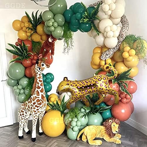 2 Броя.. Златни Леопардовые Балони За Душата на Детето, за Момче, Диво Сафари, Зоологическа градина, Тема на