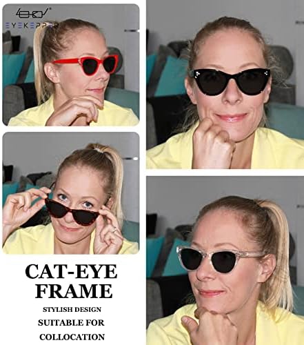 Eyekepper Спестете 10% на 2 опаковки бифокальных слънчеви очила Sunshine Readers Oversize Round Cat Eye Деми Tortoise +2.00