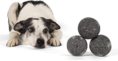 3 опаковки на вълна топки за кучета - Напълно естествени перли за кучета - Играчки топки за кучета в закрити помещения или на открито - Помагат да си миете зъбите - Топ