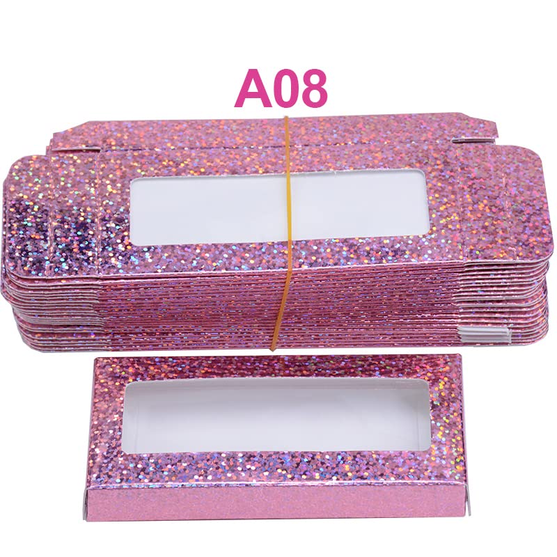 Луксозни Празни Кутии За Опаковане на Камшик От Мека Хартия, Голям Избор на Чанти За Съхранение на Опаковки Миглите Конфетного Цвят, X08, 50 бр.