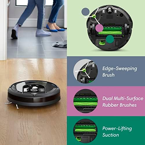 Робот-прахосмукачка iRobot Roomba i7 (7150) - Свързан с Wi-Fi, интелигентен дисплей, Работи с Алекса, идеален е за грижа