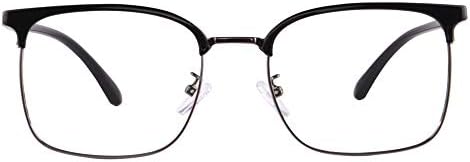 Очила за четене MEDOLONG TR90 с анти-синя светлина в рамка с антибликовыми лещи-LH6632(C1, анти-син, 250)