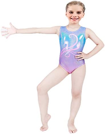 Гимнастически Трика на ROSITSA за момичета, Цели, Пенливи, Цветно, Дъга, Спортни Трика за Танци, от 2 до 11 години