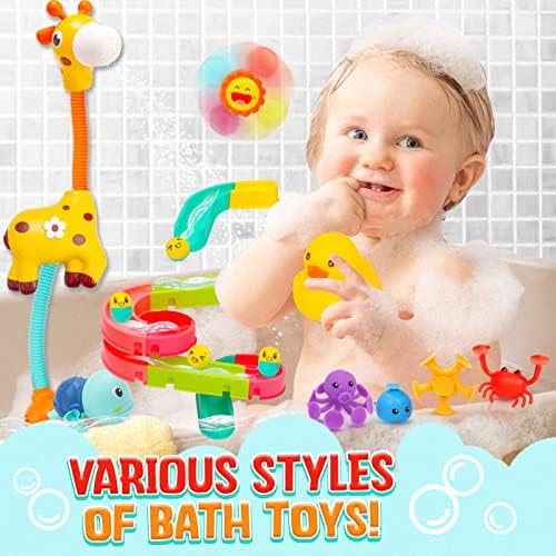Комплект играчки за баня за деца - Интерактивни играчки за душ с Жълт Уточкой, играчки за баня, Плаващи Брызгающие играчки