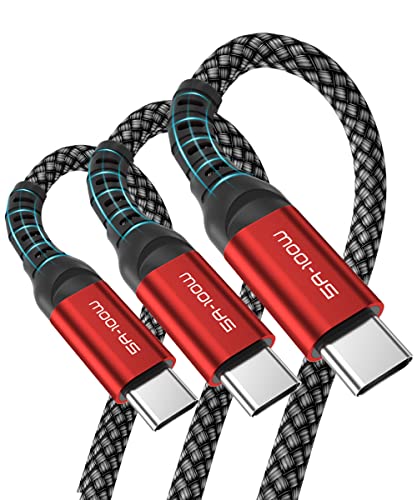 Meboyz 3 пакет 100 W USB Кабел C-USB C 10 фута + 6 фута + 3 метра кабел Type C-Type-C, кабел за бързо зареждане USBC-USB-C