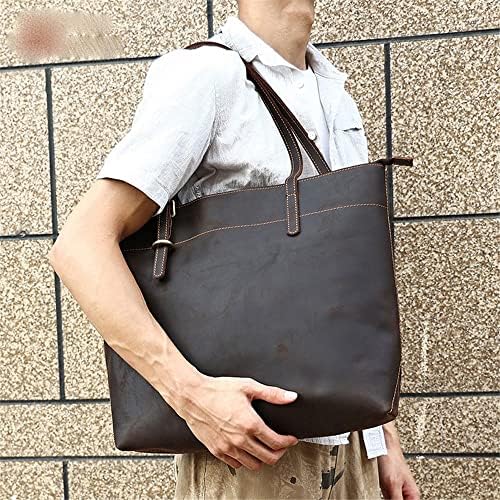 CCBUY 1 бр. Модерна мъжка чанта-тоут, портфейл, Ретро Мъжки чанти, Бизнес чанта за крайградски пътувания (Цвят: A, Размер: