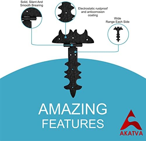 Комплект панти Akatva T - 2 бр. Панти за порти за дървени огради за тежки условия на работа - Панти за вратите на бараката