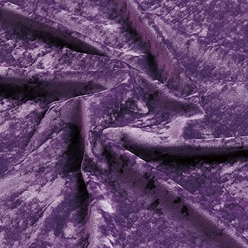 Набор от завеса за душ от потертого кадифе Fredsure, 13 Предмети на Виолетовия цвят, включително 1 Предмет Завеси за душ 72 x 72 и 12 Предмети Сребърни куки