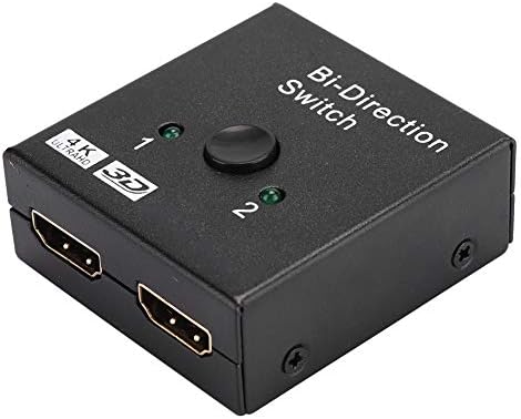 4K 3D HDMI Сплитер, Двупосочен Разпределителен комутатор HDMI с Led Индикатор за телевизор, Компютърна защита, Монитор, Конзола за Игри