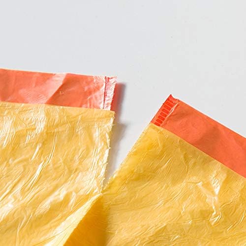 Торба за боклук на съвсем малък FASNUG Точков Цветен Портативен Автоматичен Плик Сгъсти с Кухненски Жълто