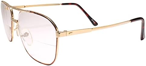 Класически Ретро Старомодни Квадратни Златни Бифокални Лещи 2.00 Reader Очила За четене