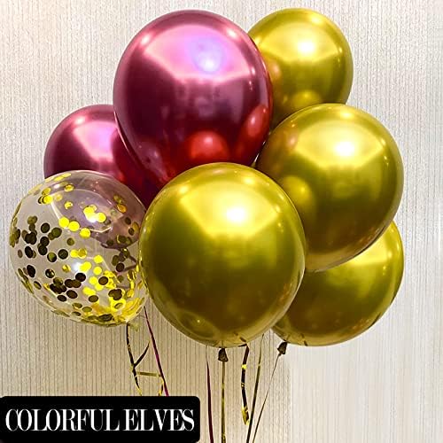 12 инча, 100 бр., латекс, метални хромирани топки, гелиевые блестящи балони за партита (злато)