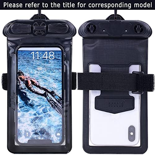 Калъф за телефон Vaxson Черно, Съвместим с двойно водоустойчив калъф Google Pixel Dry Bag [Не Защитно фолио за екрана]