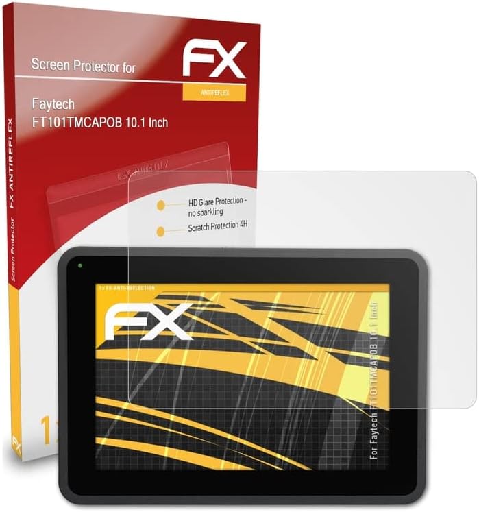 Защитно фолио atFoliX, съвместима с защитно фолио за екрана Faytech FT101TMCAPOB 10.1 инча, Антибликовая и амортизирующая защитно
