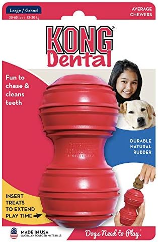 КОНГ - Dental - Здрава Гумена Играчка за Почистване на зъбите и Венците - за Големи Кучета