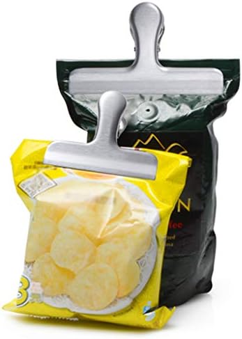 Amikadom R47777 Скоби за торбички за чипс от Неръждаема Стомана за съхранение на хранителни продукти Ширина 3 инча Трайни