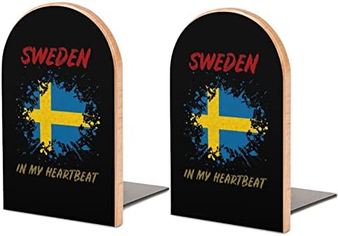 Швеция в Моя Сърцебиене Дървени Чела Книгата Декоративни Нескользящие Поставка За Книги Притежателя на Десктоп Рафтове