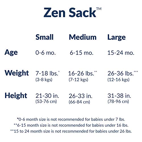 Nested Bean Дзен Sack - Леко утяжеленные торби за спане | Възрастта на детето: 0-6 месеца | Памук | За новородено/За