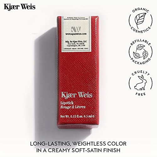 Червило Kjaer Weis телесен цвят. Хидратиращ нюдовый цвета на устните с Мек атласным покритие. Хранителни съставки