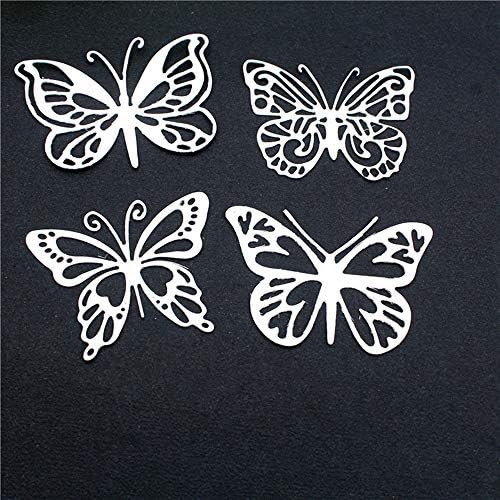4 бр. Метални Режещи удари с пеперуди под формата на животни за производство на пощенски картички, Новост, ZECNG, Шаблони