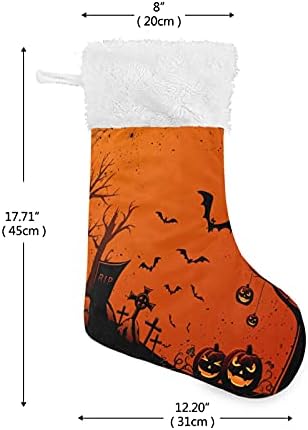Коледни Чорапи ALAZA, Тиква за Хелоуин, Класически Персонализирани Големи Чорапи, Бижута за Семейни Тържества, декорация за