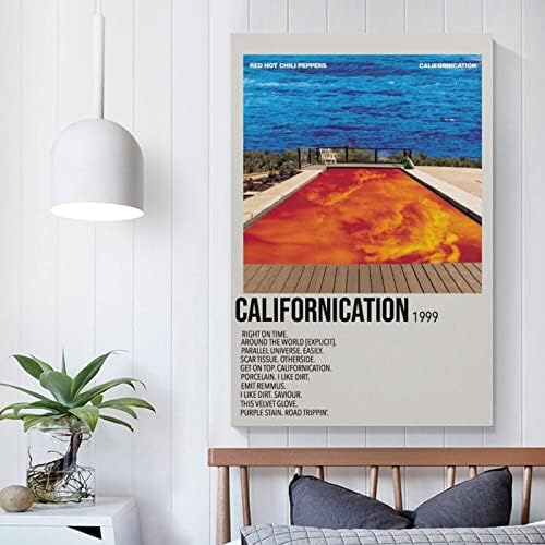 КАТО ПОДХОДЯЩИ Плакати Californication Печат върху платно Украса на Интериор на Плакати, Без рамка 12x18 инча (30x45 см)