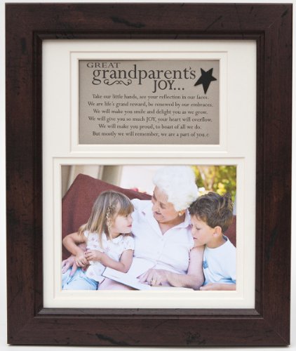 Съвместен подарък за баби и дядовци-фоторамка Радост на баба и дядо -Черна фото рамка -Включва красиви чувства / Стихотворение