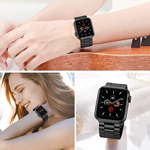 Метална каишка Fitlink, съвместим с Apple Watch Series 8 7 6 5 4 3 2 1 SE, Apple Watch Ultra, водоустойчив каишка Apple