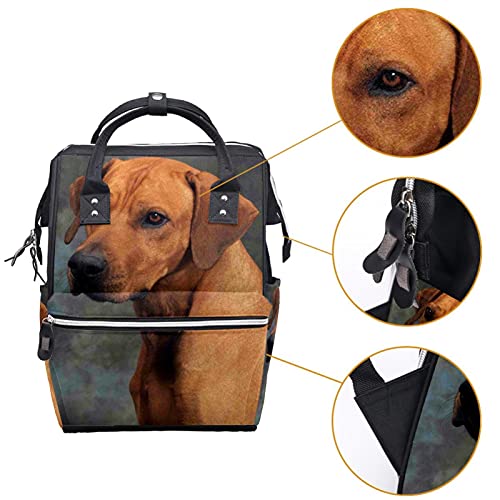 Родезийски Риджбек Куче Пелена Чанта на Мама Раница с Голям Капацитет Чанта За Памперси Кърмещи Пътна Чанта