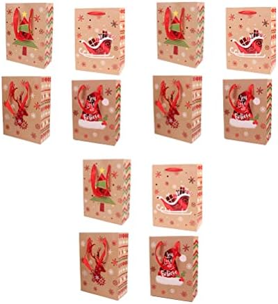 Cabilock 12шт Коледни Подаръчни Пакети с Празнична Хартия Подарък Притежателя Контейнер За Бонбони За Партита