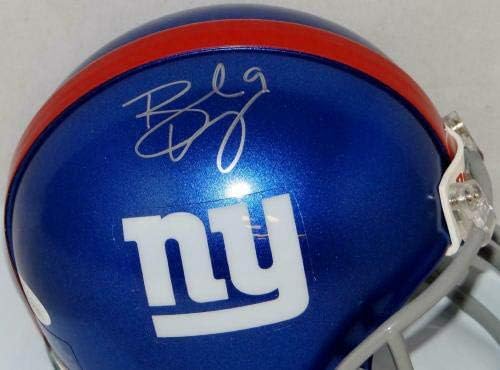 Мини-каска Ню Йорк Джайентс с автограф на Брад Винга - JSA Засвидетельствовала Автентичност - Мини-каски NFL