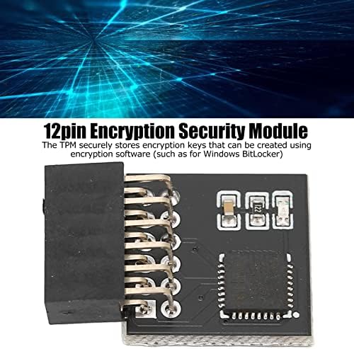 Модул Zyyini TPM2.0, 12-пинов TPM 2.0 Дистанционно карта Модул за защита, криптиране TPM2.0 Замяна на процесора TPM Модул Системни