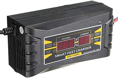 LCD Дисплей Fincos 12V 10A Smart Fast Battery Charger за Автомобил Мотоциклет