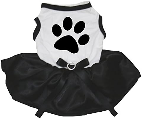 Petitebella Облекло За Кутрета, Рокля за кучета, Стъпка за краката, Бял Топ, Черен пакетче (X-Large)