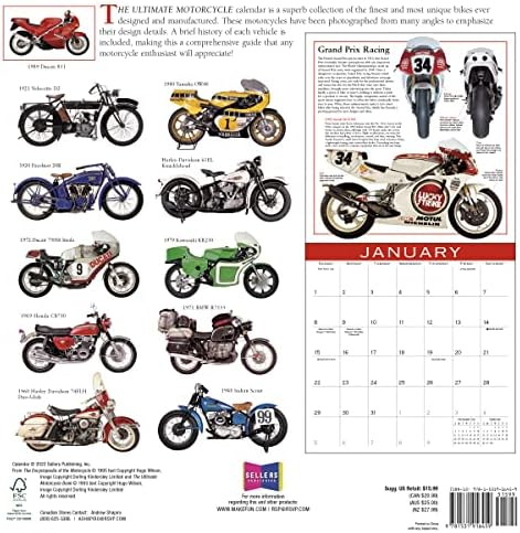 Стенен Календар The Ultimate Motorcycle 2023, 12 x 12