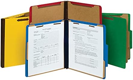 Папки за писма, NECI Pressboard Classification, Рубинено-червен, Опаковка от 10 броя
