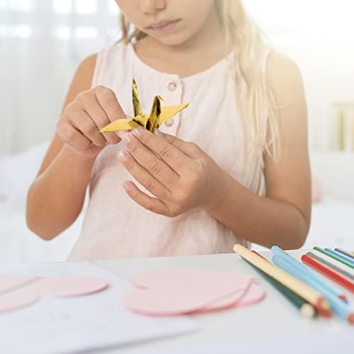 Ipetboom Детски Играчки 100шт Златна Метална Хартия за Оригами Лист Хартия от Фолио С Перлата на Покритие Квадратна Хартия