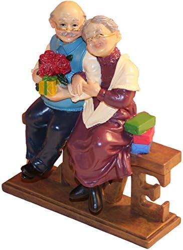 letsgood Творчески Фигурки, Ръчно изработени От Смола, Статуя на Възрастна Двойка за Годишнината, Свети Валентин, Сватба, рожден Ден, Начало Декор (Стил 2: Любовта)