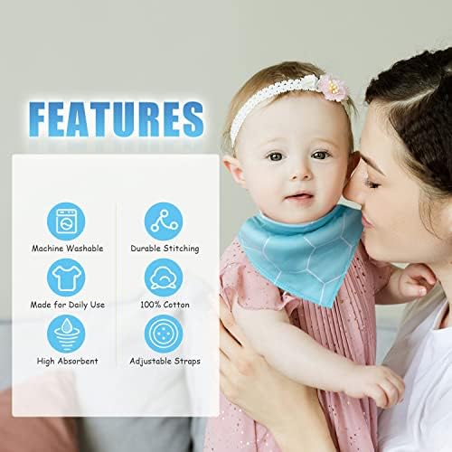 WESOTE/Лигавници-Кърпа за новородено, 8 Опаковки, Меки и Абсорбиращи Лигавници за никнене на млечни Зъби - Детски Престилки за Бебета, Подарък за Душата на Дете