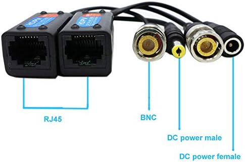 Пасивен видео Радиостанцията Balun RJ-45 Предавател HD-CVI/TVI/AHD/CVBS 8MP с вградена защита от потискане на преходни процеси на постоянен ток за система за видеонаблюдение DVR С?