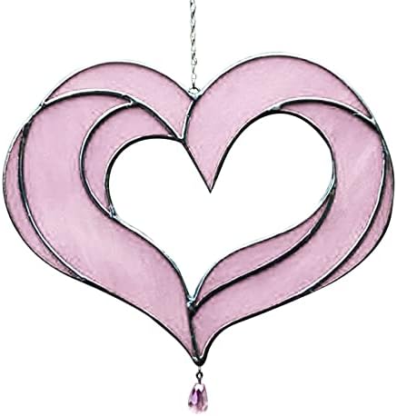 Любовта Акрилни Подвесное Украса Подарък На Сестра Ми За Рождения Ден Розово Сърце Артефакт Стъклен Дом Коледна Украса