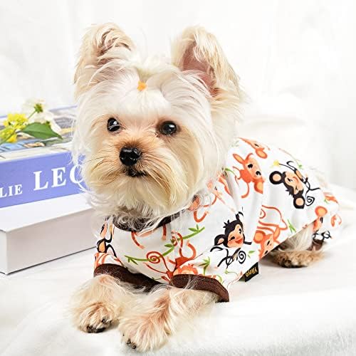 Пижами за малки кучета, Облекло за кучета за момичета и Момчета, Мека Еластична Пижами за чихуахуа, йоркширски Териери, Пролетно-Лятна