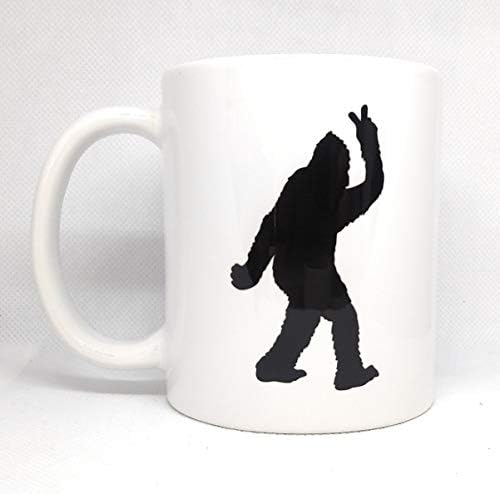Керамични Кафеена Чаша Със Знака на Мира на Снежния Човек Йети | Кафеена Чаша с Образа на Снежния Човек | Чаша с 11 Грама | N036