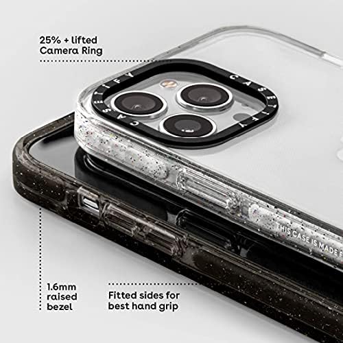 Калъф Casetify Impact Crush за iPhone 13 - Прозрачен Черен Re